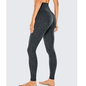 CRZ YOGA Gray Black Leopard Cheetah Print Naked Feeling Active‎ Leggings Size XS